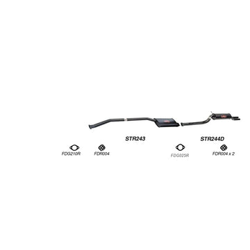 Redback Exhaust 2 1/2" Cat Back System for Ford Falcon (07/1998 - 09/2002) - Brixton 4x4 - Buy Online Now!